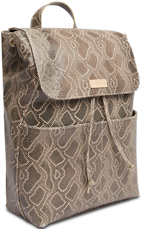SNAKE SKIN LEATHER BACKPACK BAG CALLED "DIZZY"