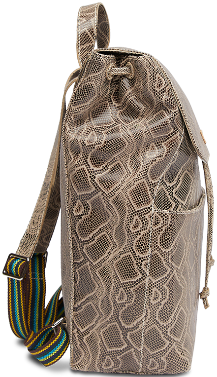 SNAKE SKIN LEATHER BACKPACK BAG CALLED "DIZZY"