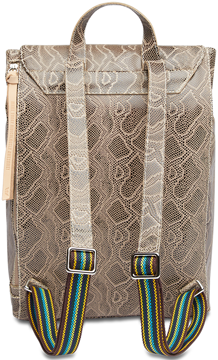 SNAKE SKIN LEATHER BACKPACK BAG CALLED "DIZZY"