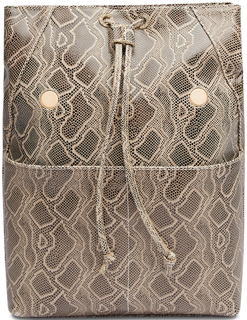 SNAKE SKIN LEATHER BACKPACK BAG CALLED "DIZZY"