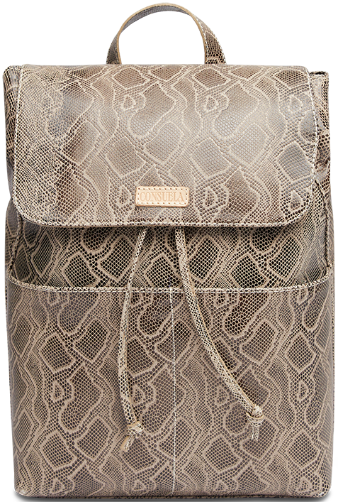 SNAKE SKIN LEATHER BACKPACK BAG CALLED "DIZZY"
