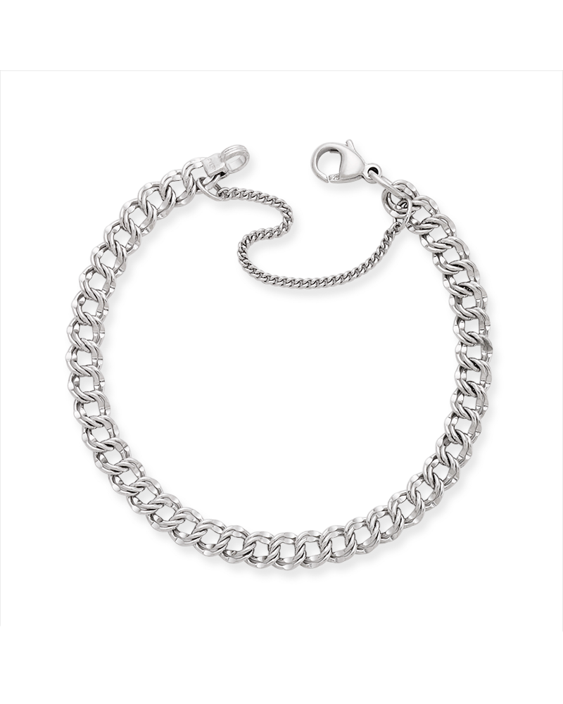 Light Double Curb Charm Bracelet – Consuela