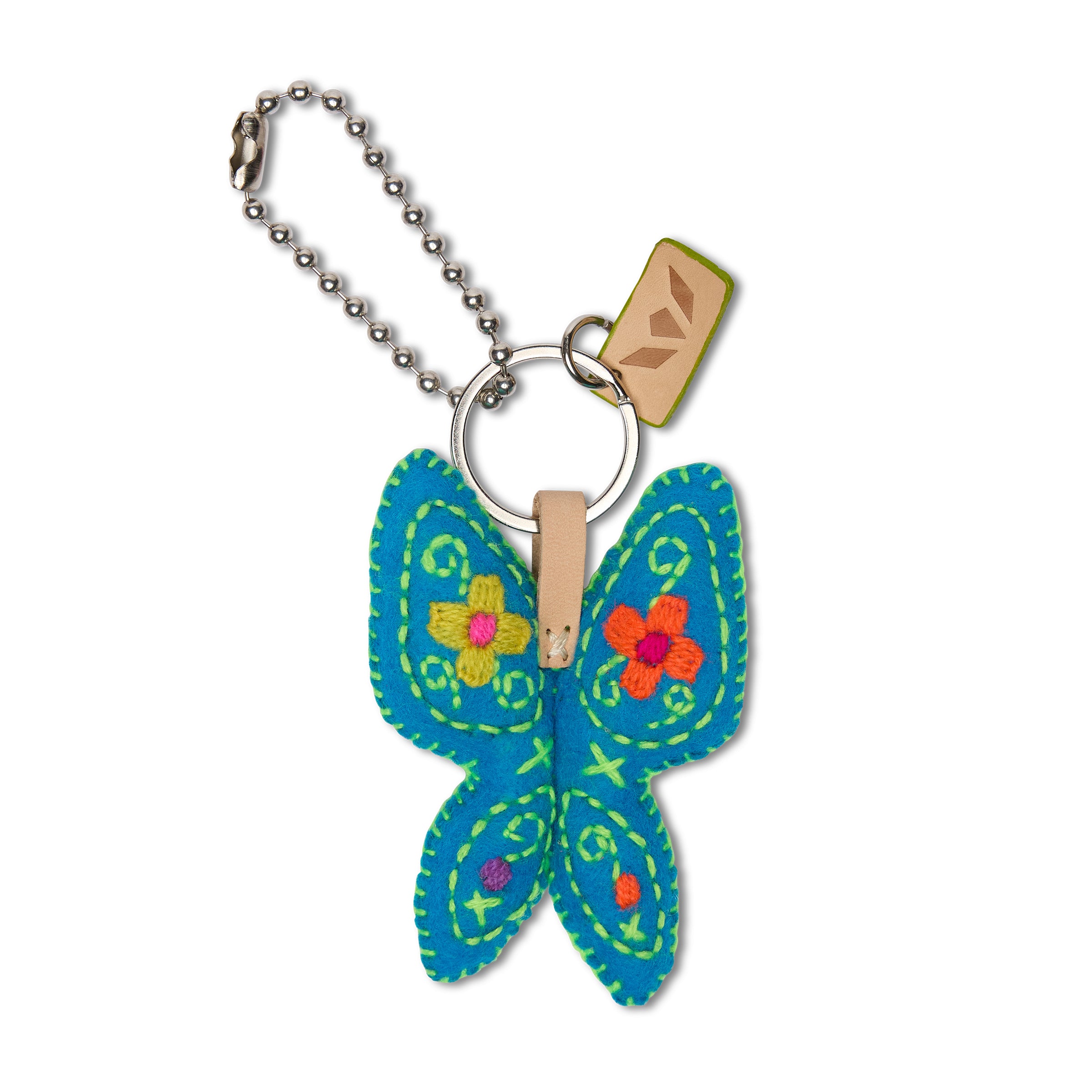 Blue Felt Mariposa Charm