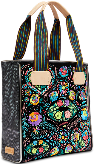 COLORFUL EMBROIDERED TOTE BAG CALLED "RITA CLASSIC TOTE"