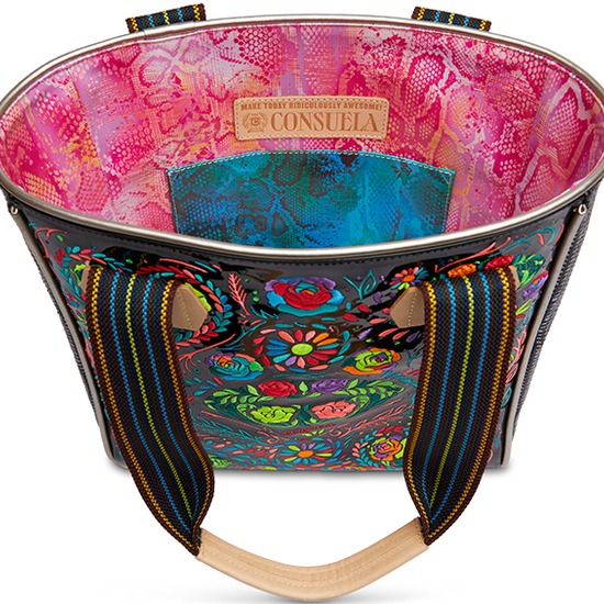COLORFUL EMBROIDERED TOTE BAG CALLED "RITA CLASSIC TOTE"