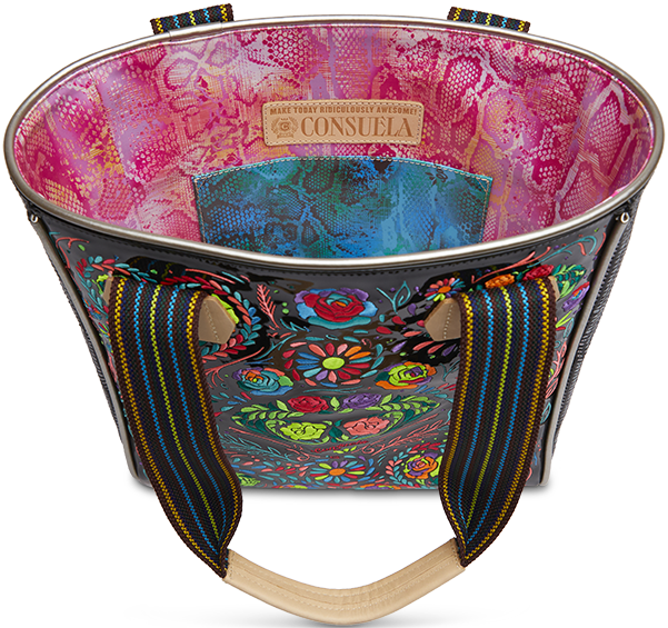 COLORFUL EMBROIDERED TOTE BAG CALLED "RITA CLASSIC TOTE"