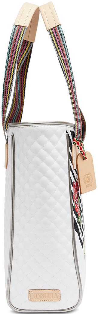 COLORFUL FLORAL ANIMAL PRINTED TOTE BAG CALLED "MICHELLE CLASSIC TOTE"