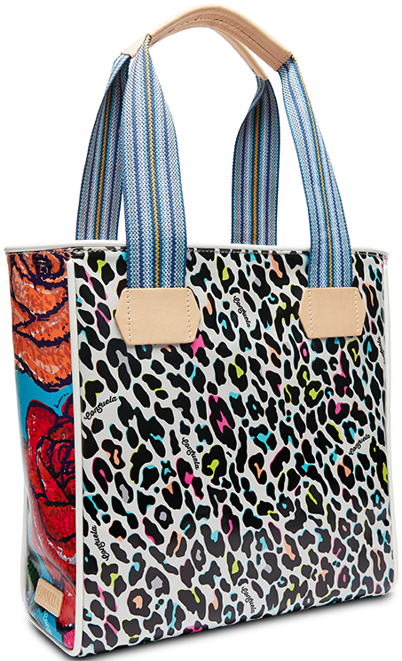 CONSUELA COLORFUL ANIMAL PRINT TOTE BAG "COCO CLASSIC TOTE"