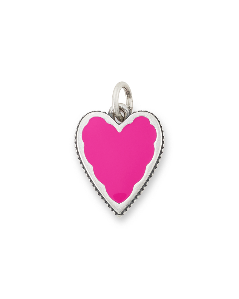 Willow heart charm tops black① Enamel Dark Pink Heart Charm – Consuela