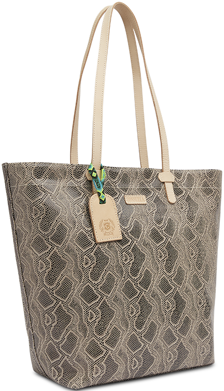 SNAKE SKIN LEATHER DAILY TOTE BAG CALLED "DIZZY"