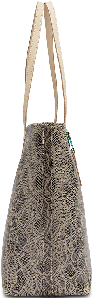 SNAKE SKIN LEATHER DAILY TOTE BAG CALLED "DIZZY"