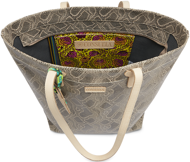SNAKE SKIN LEATHER DAILY TOTE BAG CALLED "DIZZY"