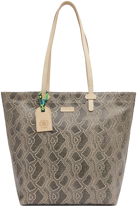 SNAKE SKIN LEATHER DAILY TOTE BAG CALLED "DIZZY"