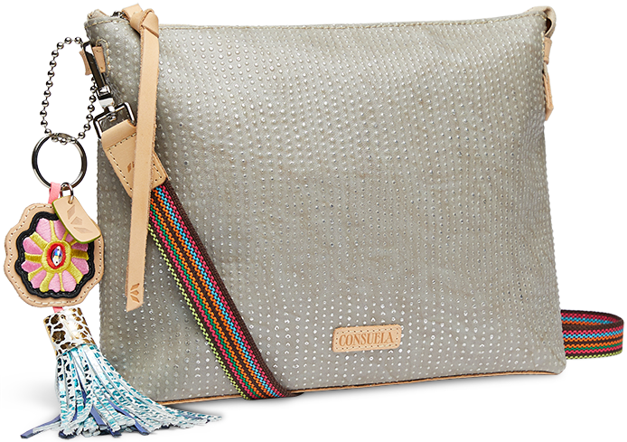 CONSUELA GREY CROSSBODY BAG CALLED "JUANIS DOWNTOWN CROSSBODY"