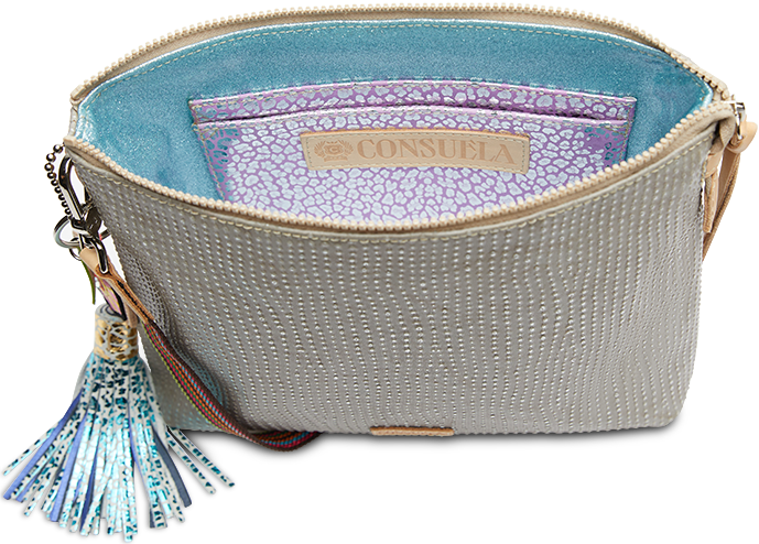 CONSUELA GREY CROSSBODY BAG CALLED "JUANIS DOWNTOWN CROSSBODY"
