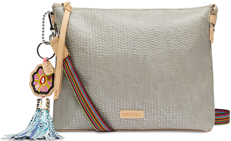 CONSUELA GREY CROSSBODY BAG CALLED "JUANIS DOWNTOWN CROSSBODY"