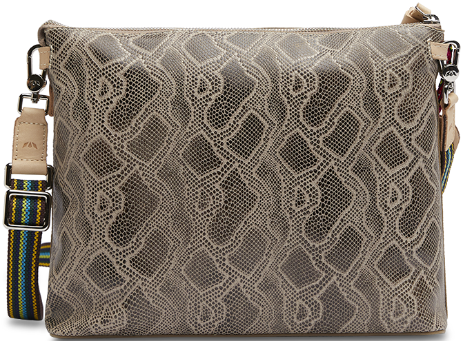 SNAKE SKIN LEATHER DOWNTOWN CROSSBODY BAG CALLED "DIZZY"