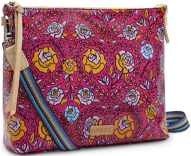 COLORFUL FLORAL CROSSBODY BAG CALLED "MOLLY DOWNTOWN CROSSBODY"