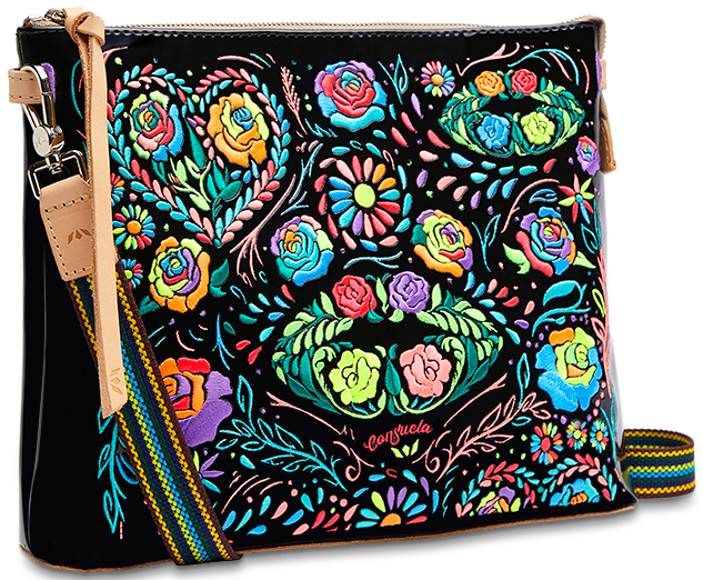 COLORFUL EMBROIDERED CROSSBODY BAG CALLED "RITA DOWNTOWN CROSSBODY"