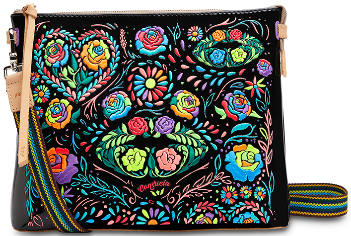 COLORFUL EMBROIDERED CROSSBODY BAG CALLED "RITA DOWNTOWN CROSSBODY"