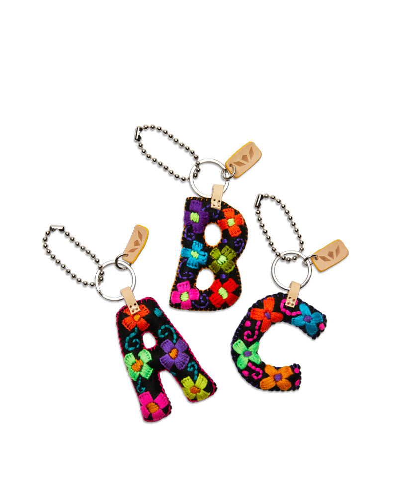 Bag Charm | Black Felt Alphabet | Consuela Bag Charm | Black Felt Alphabet | Consuela