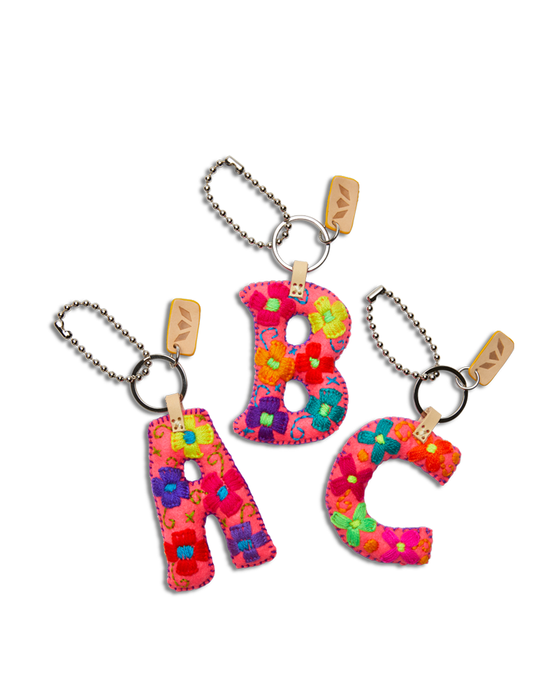 Bag Charm | Pink Felt Alphabet | Consuela Bag Charm | Pink Felt Alphabet | Consuela