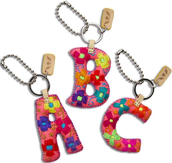 Pink Felt Alphabet Charms