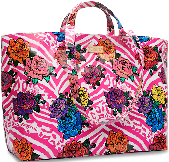FLORAL AND COLORFUL TOTE BAG CALLED "FRUTTI JUMBO BAG"