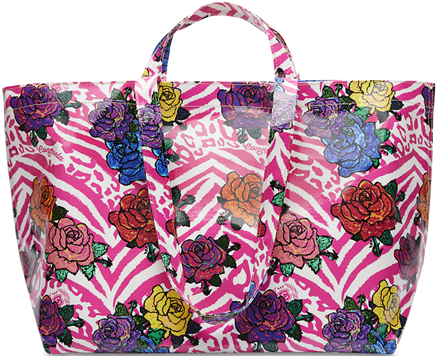 FLORAL AND COLORFUL TOTE BAG CALLED "FRUTTI JUMBO BAG"