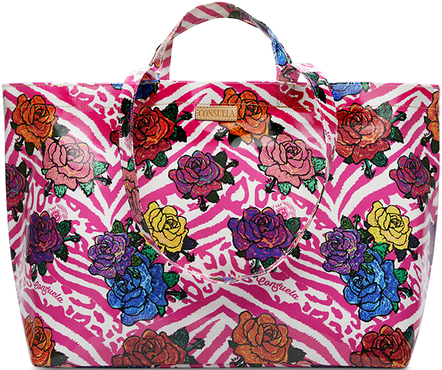 FLORAL AND COLORFUL TOTE BAG CALLED "FRUTTI JUMBO BAG"