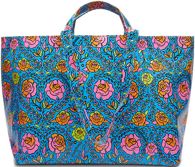 CONSUELA COLORFUL FLORAL PRINT TOTE BAG "MANDY JUMBO BAG"