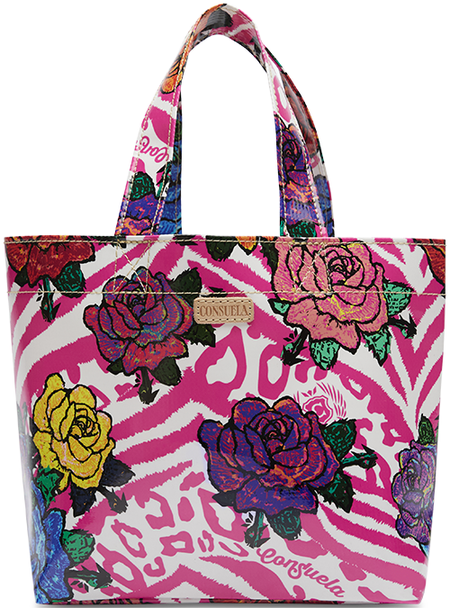 FLORAL AND COLORFUL TOTE BAG CALLED "FRUTTI MINI BAG"
