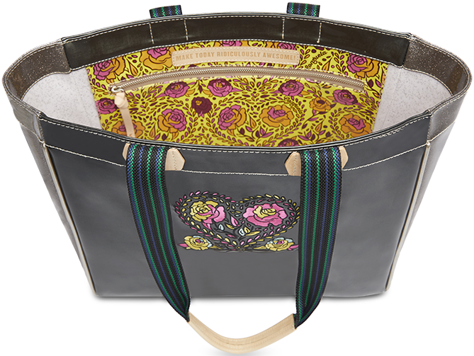 COLORFUL EMBROIDERED TOTE BAG CALLED "MARTA JOURNEY TOTE"