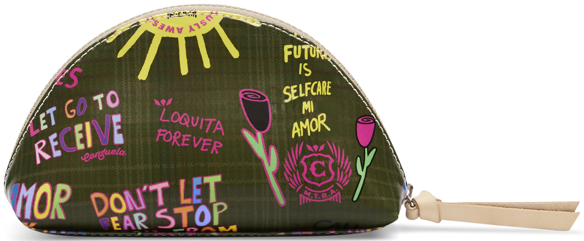 Olive Medium Cosmetic Case