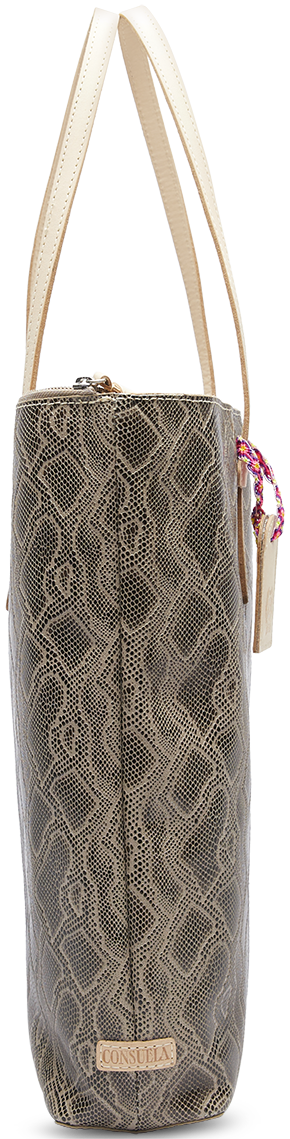 SNAKE SKIN LEATHER MARKET TOTE BAG CALLED "DIZZY"