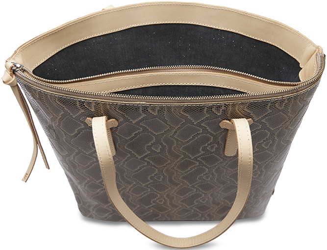 SNAKE SKIN LEATHER MARKET TOTE BAG CALLED "DIZZY"