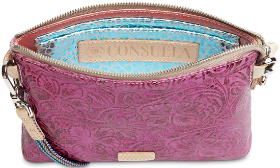 CONSUELA LEATHER CROSSBODY BAG CALLED "MENA MIDTOWN CROSSBODY"