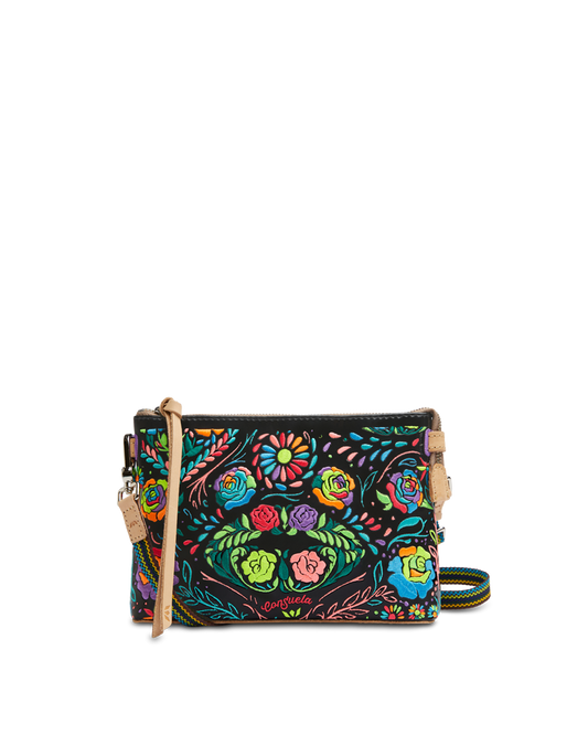 COLORFUL EMBROIDERED CROSSBODY BAG CALLED "RITA MIDTOWN CROSSBODY"