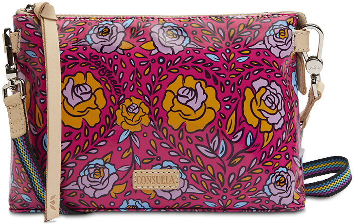 COLORFUL FLORAL CROSSBODY BAG CALLED "MOLLY MIDTOWN CROSSBODY"