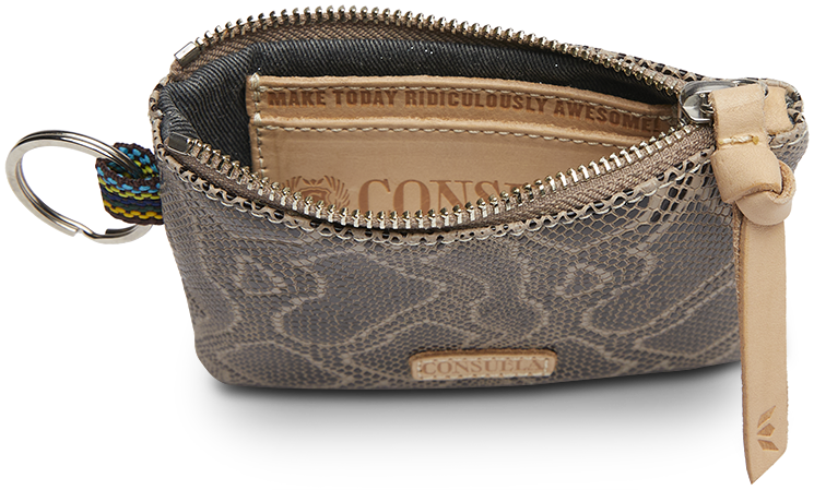 SNAKE SKIN LEATHER WALLET POUCH CALLED "DIZZY"