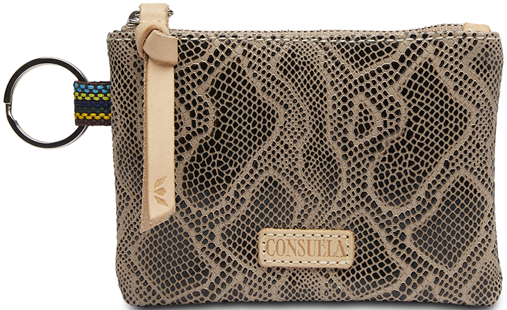 SNAKE SKIN LEATHER WALLET POUCH CALLED "DIZZY"