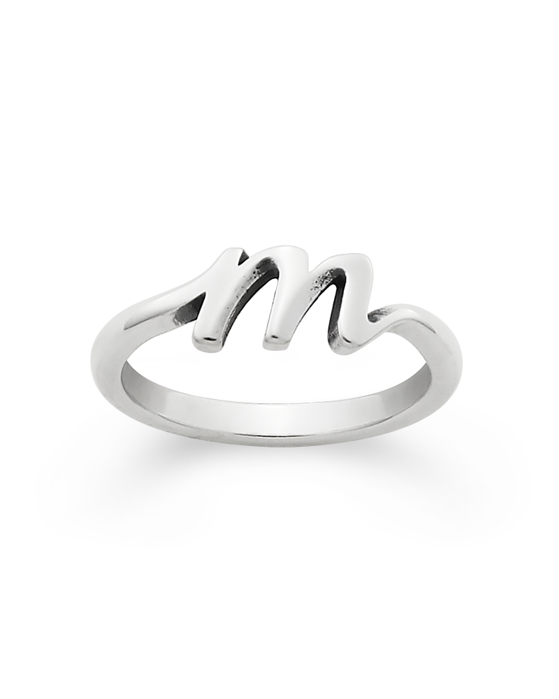 Script Initial 'M' Ring – Consuela
