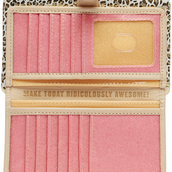 CONSUELA COLORFUL LEATHER ANIMAL PRINT WALLET CALLED "KIT SLIM WALLET"