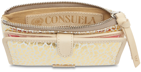 CONSUELA COLORFUL LEATHER ANIMAL PRINT WALLET CALLED "KIT SLIM WALLET"