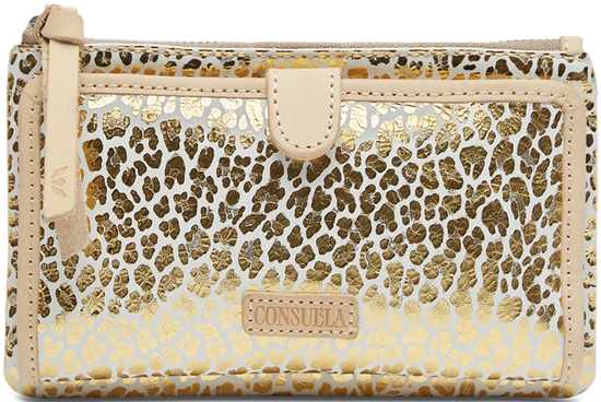 CONSUELA COLORFUL LEATHER ANIMAL PRINT WALLET CALLED "KIT SLIM WALLET"