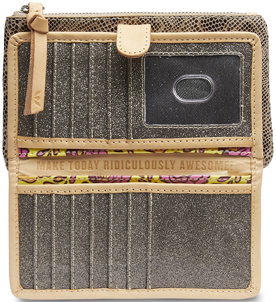 SNAKE SKIN LEATHER SLIM WALLET CALLED "DIZZY"