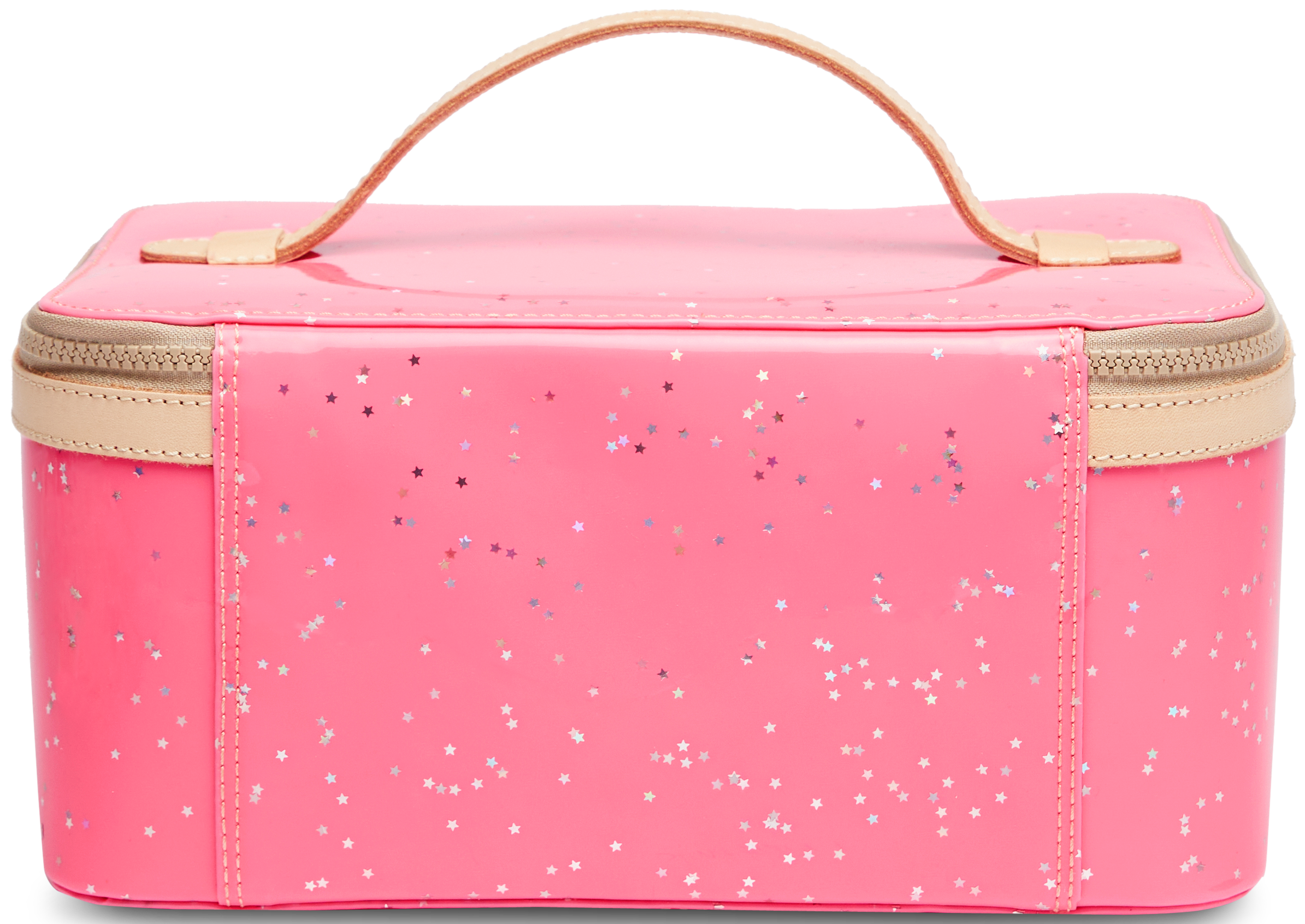 COLORFUL TRAVEL COSMETIC CASE CALLED "SHINE TRAIN CASE"