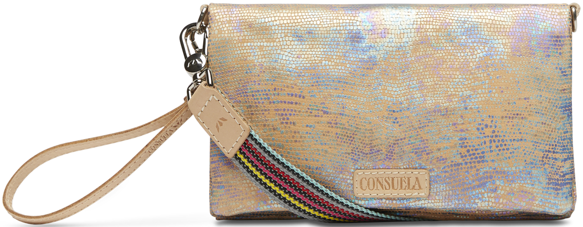 CONSUELA IRIDESCENT LEATHER CROSSBODY BAG CALLED "GLORIA UPTOWN CROSSBODY"