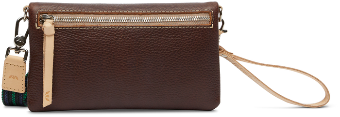 CONSUELA BROWN LEATHER CROSSBODY BAG CALLED "ISABEL UPTOWN CROSSBODY"