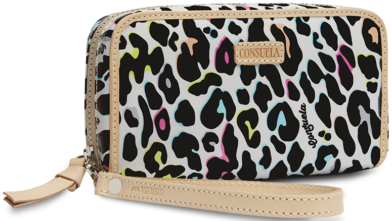CONSUELA COLORFUL ANIMAL PRINT WALLET "COCO WRISTLET WALLET"
